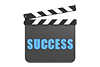 SUCCESS ｜ Success / Success / Clapperboard for movie shooting-Characters ｜ Illustrations ｜ Free material