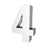 4-NUMBER ｜ 4 numbers ｜ Characters ｜ Illustrations ｜ Free material