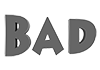 BAD｜悪い/バッド - 文字｜イラスト｜無料素材