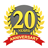 20 YEARS ANNIVERSARY｜20 周年 記念日 - 文字｜イラスト｜無料素材