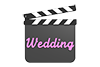 Wedding｜ウエディング/結婚式/映画 撮影用 カチンコ - 文字｜イラスト｜無料素材